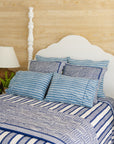 Tate Basket Weave Euro Sham in Marine