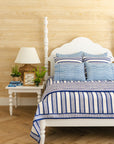Tate Basket Weave Quilt in Marine
