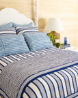 Tate Basket Weave Euro Sham in Marine